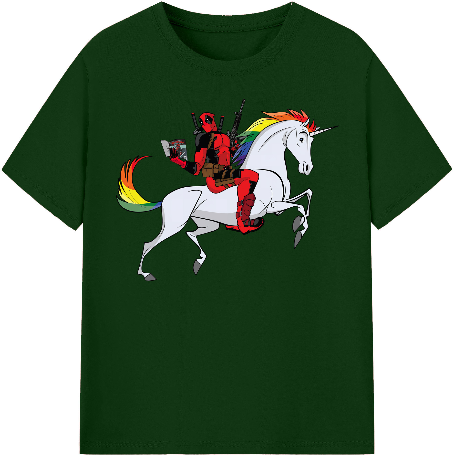 （画像用） Deadpool デッドプール 綿100％半袖Tシャツ（フロントプリント）